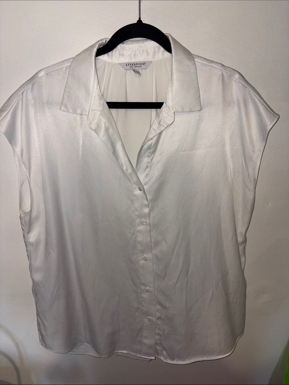 Liverpool White Short-Sleeve Button-Down Shirt